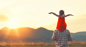 Man with his daughter